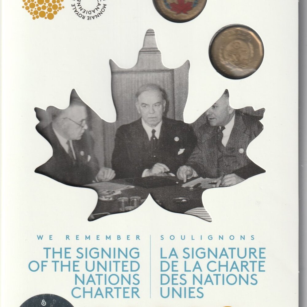 2020 THE SIGNING OF THE UNITED NATIONS CHARTER COIN SET RCM.
